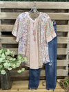 Prettybeautie Floral Combo Tied Top