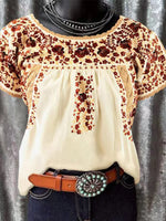 Prettybeautie Lace-Combo Printed Tee