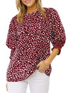 Printed Round-Neck Blouse