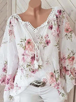 Lace Combo Printed Blouse