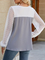 Two-Tone Lace-Combo Tee