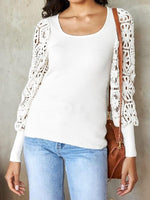 White Lace-Combo Top