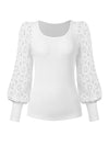 White Lace-Combo Top
