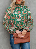 Floral Puff-Sleeve Blouse