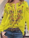 Printed Button-Front Shirt