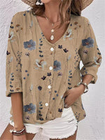 Prettybeautie Printed Button-Front Shirt