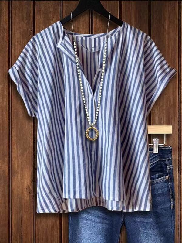 Stripe Button-Front Shirt