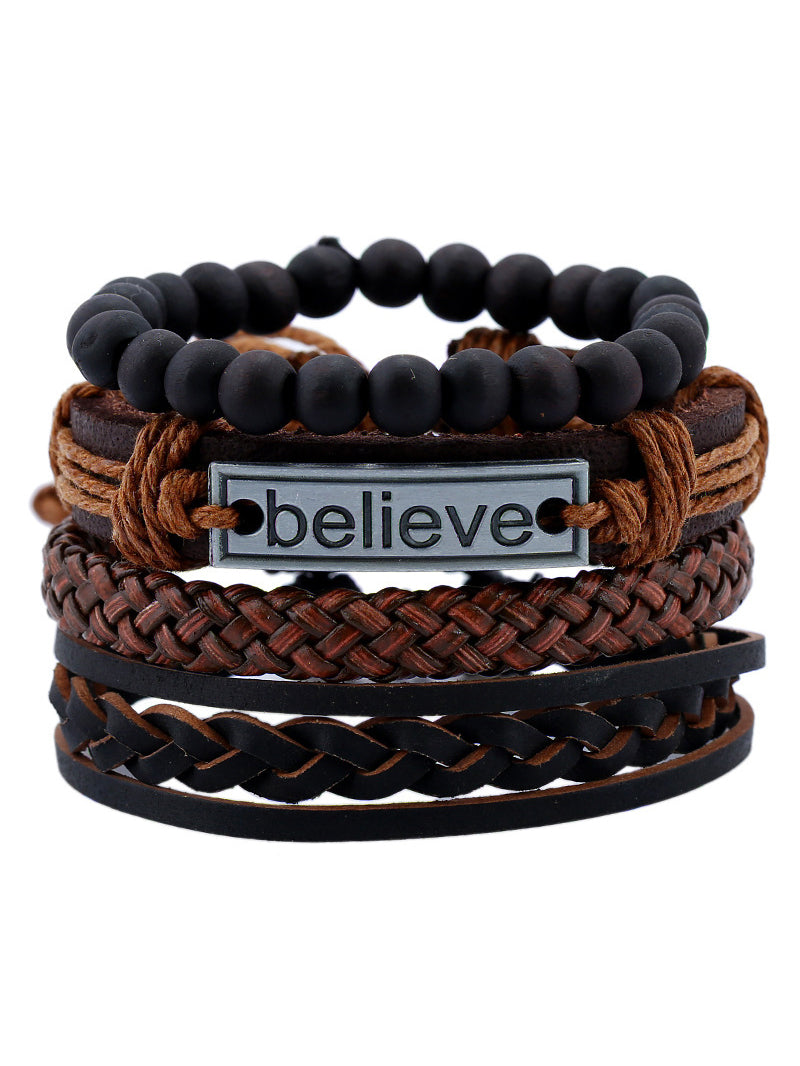 Believe Leather Bracelet