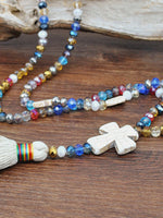Multicolor Crystal Cross Necklace