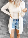 Button Front Long Cardigan
