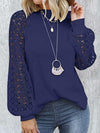 Solid Lace-Sleeve Tee