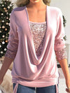 Sequin Ruched Top